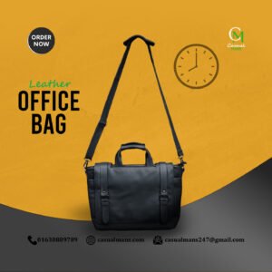 Handcrafted Leather Office Bag Black